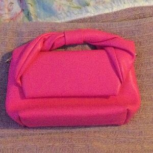 Vibrant Pink Mini Bag with Knotted Detail